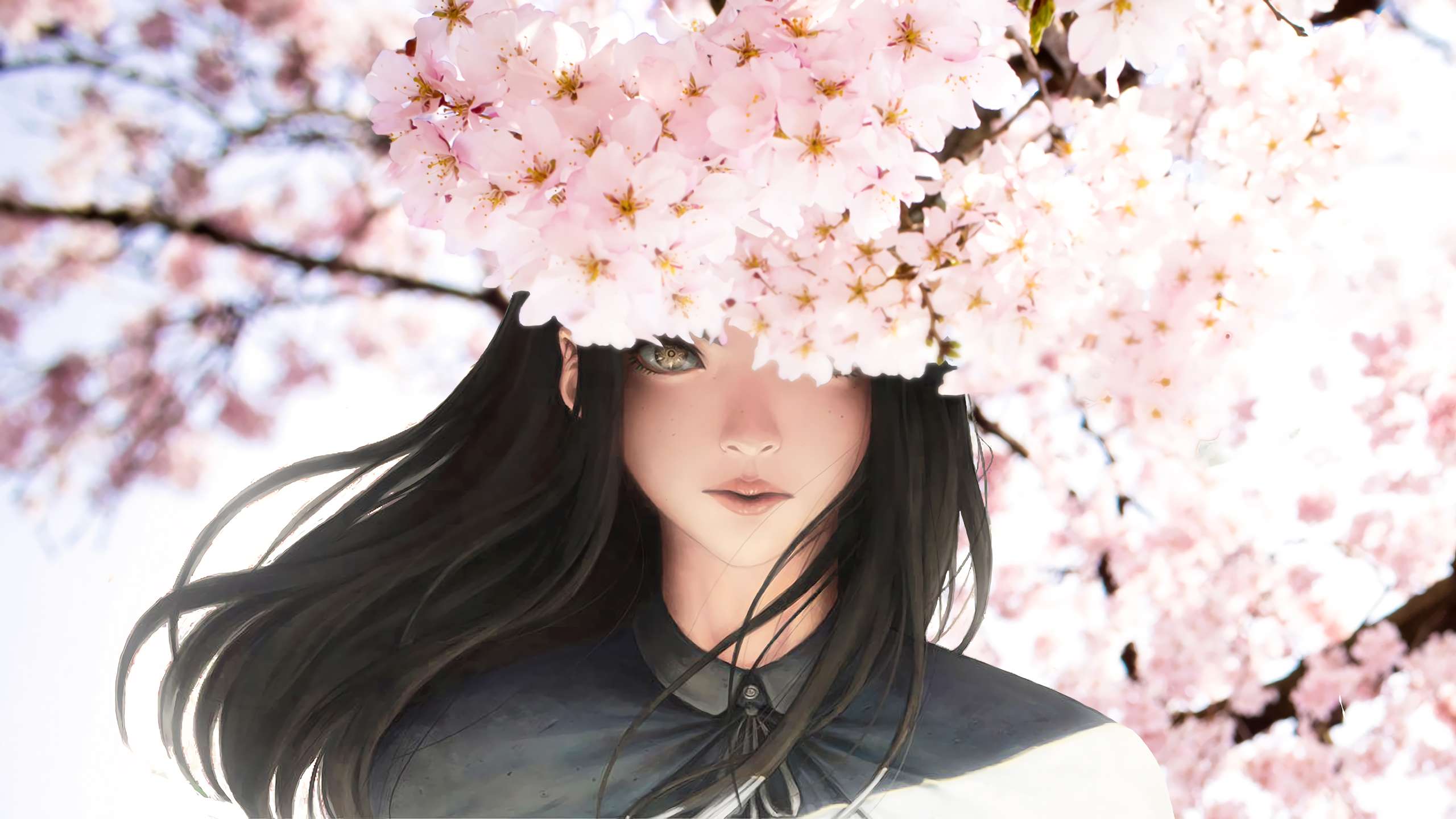 عکس پروفایل فصل بهار دختر خفن و شکوفه های بهاری