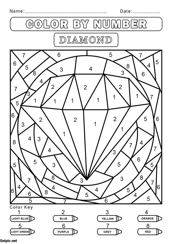 رنگ آمیزی الماس با اعداد و رنگ های انگلیسی